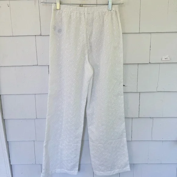 Reformation Olina Eyelet Pants White size Small Petite NWT - Picture 7 of 8
